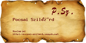 Pocsai Szilárd névjegykártya